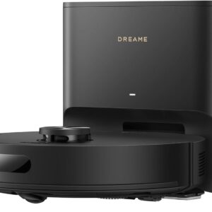 DREAME D20 Air Plus Robot aspirateur et balai à franges avec aspiration de 20 000 Pa, technologie anti-nœuds, station de vidange automatique, nettoyage profond de tapis et navigation intelligente Noir