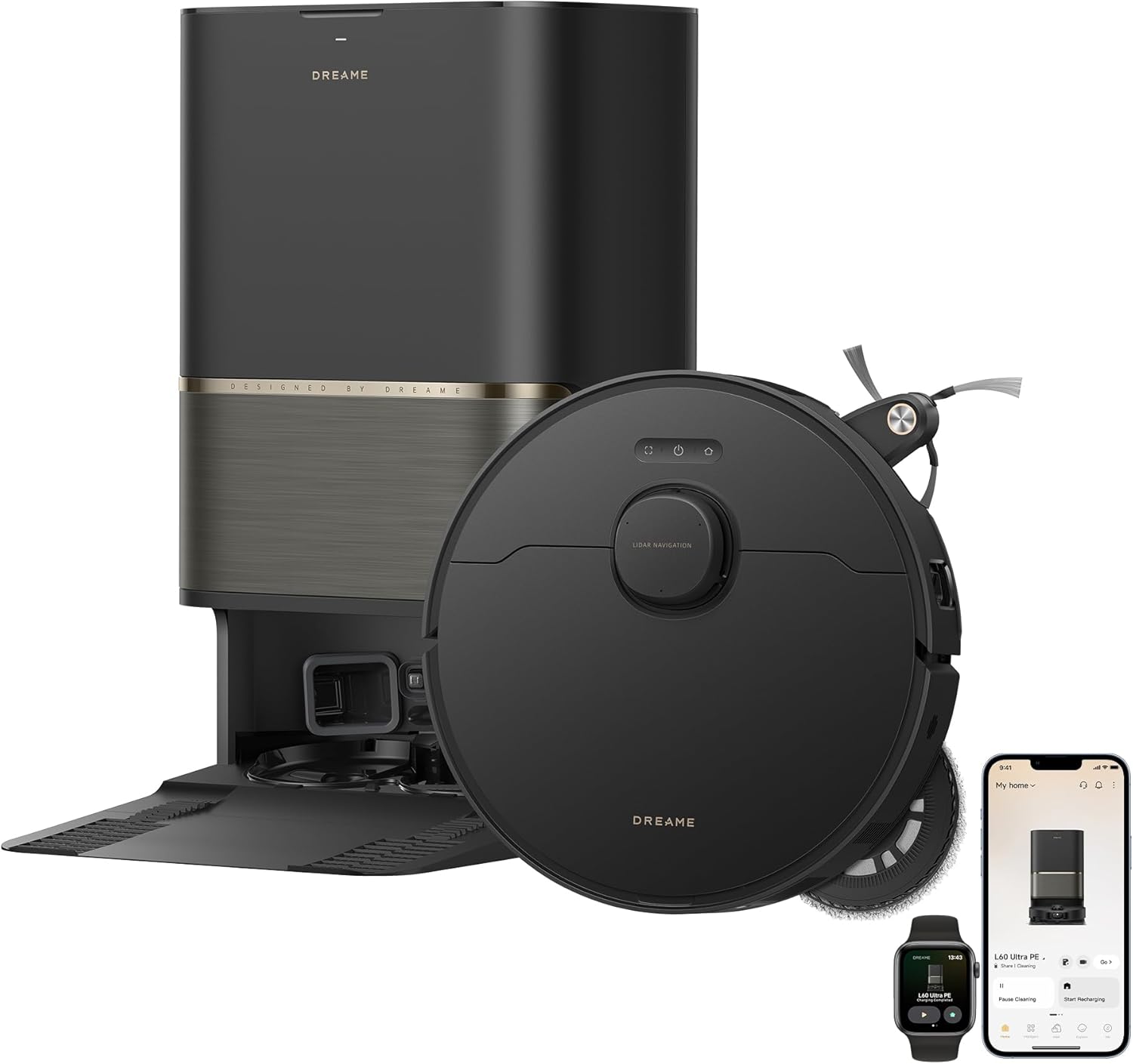Dreame L60 Ultra PE : robot aspirateur laveur avec station puissant