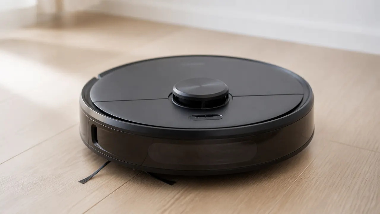 Détail du module de navigation au sommet d'un aspirateur robot